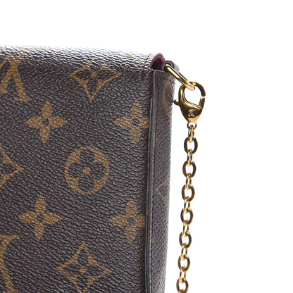 Louis Vuitton Monogram Pochette Felicie Chain Wallet Fuchsia 12 of 15