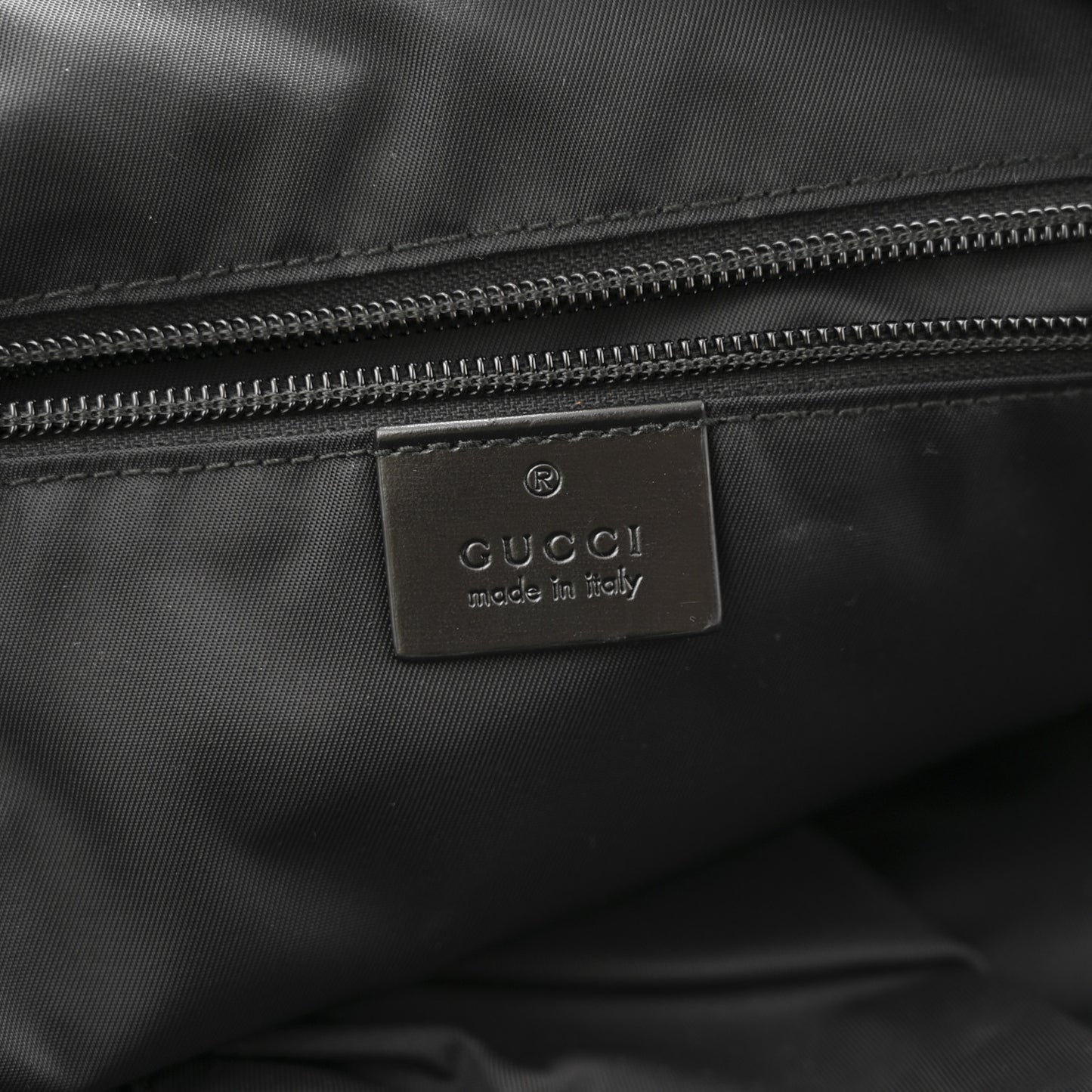 GG GUCCI Coated Canvas Interlocking G Travel Backpack Black