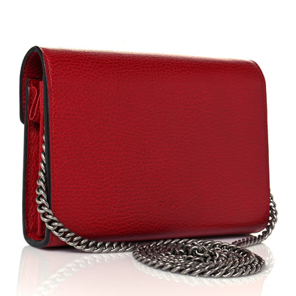 Gucci Calfskin Mini Dionysus Chain Wallet Hibiscus Red 2 of 12