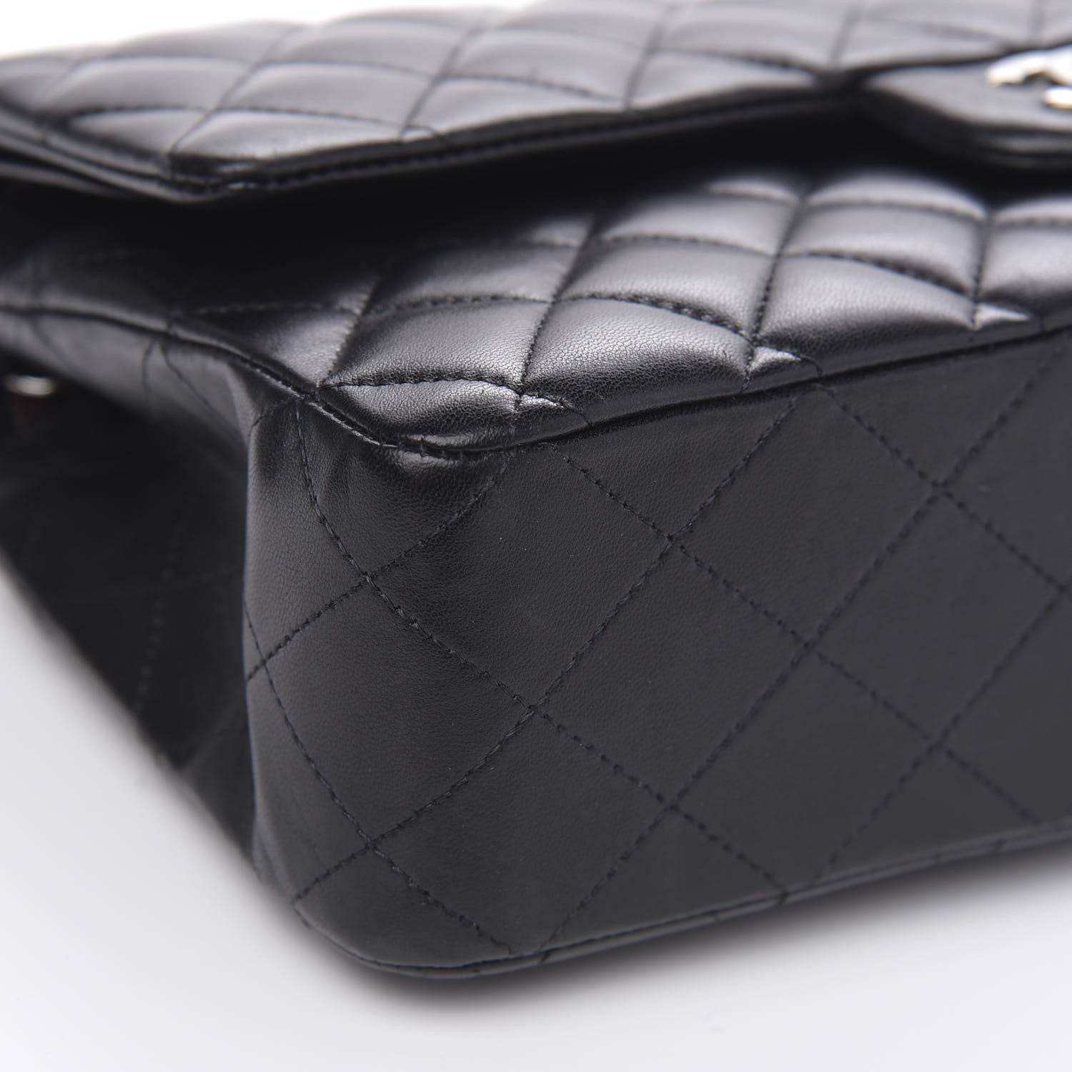 Chanel Lambskin Quilted Medium Double Flap Black 8 of 15