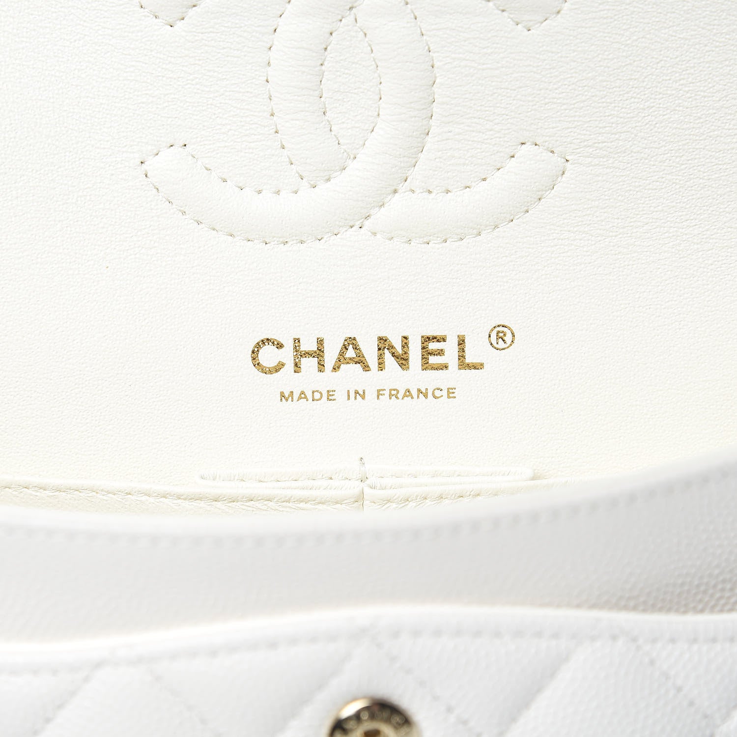Chanel Caviar Quilted Small Double Flap White 6 of 9