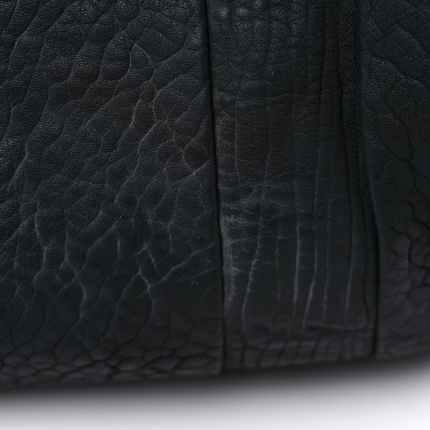 Pebbled Lambskin Rocco Matte Black Iridescent Hardware