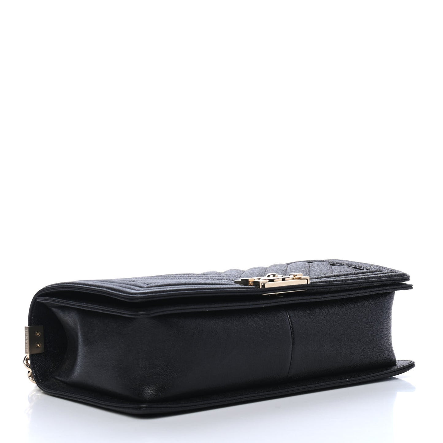 Caviar Chevron Quilted New Medium Boy Flap Black
