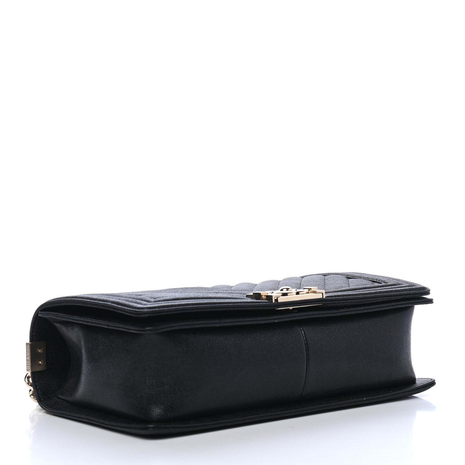 Chanel Caviar Chevron Quilted New Medium Boy Flap Black 3 of 4