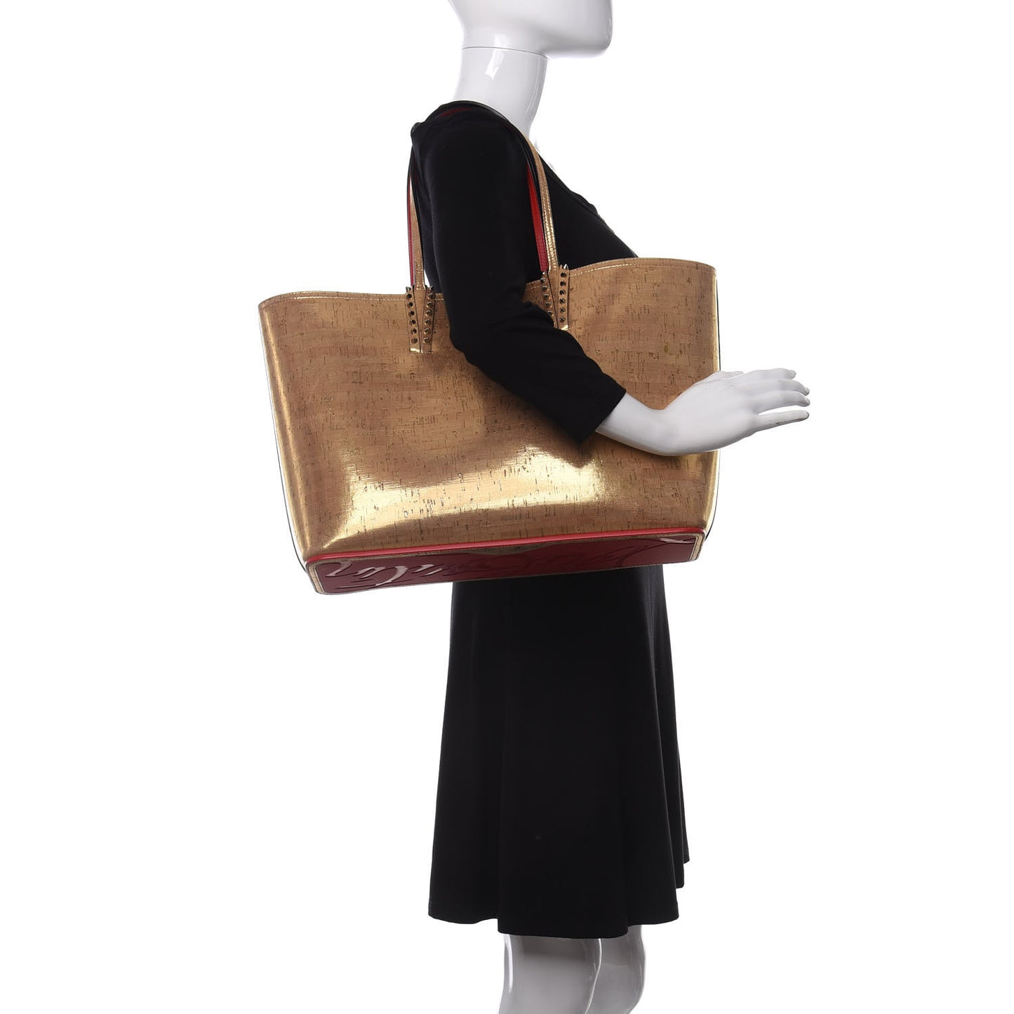 Calfskin Liege Pepite Cork Spikes East West Cabata Tote Snow