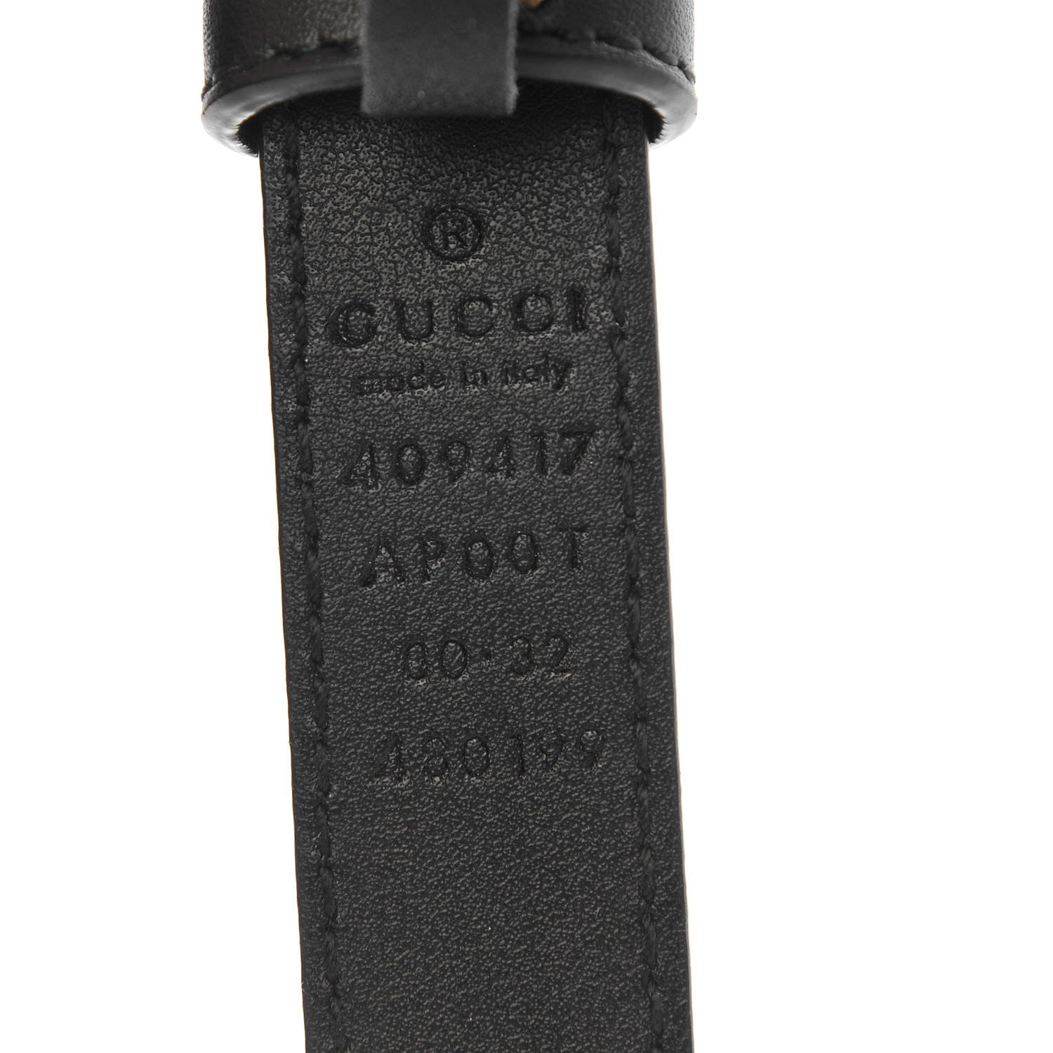 Gucci Calfskin Double G 20mm Belt 80 32 Black 4 of 6