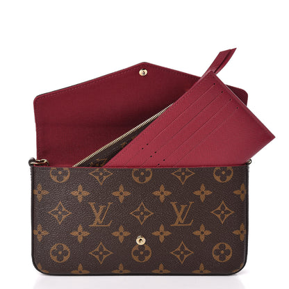 Louis Vuitton Monogram Pochette Felicie Chain Wallet Fuchsia 5 of 13