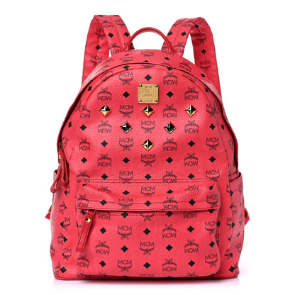 MCM Visetos Medium Sprinkle Stud Stark Backpack Corail 1 of 13