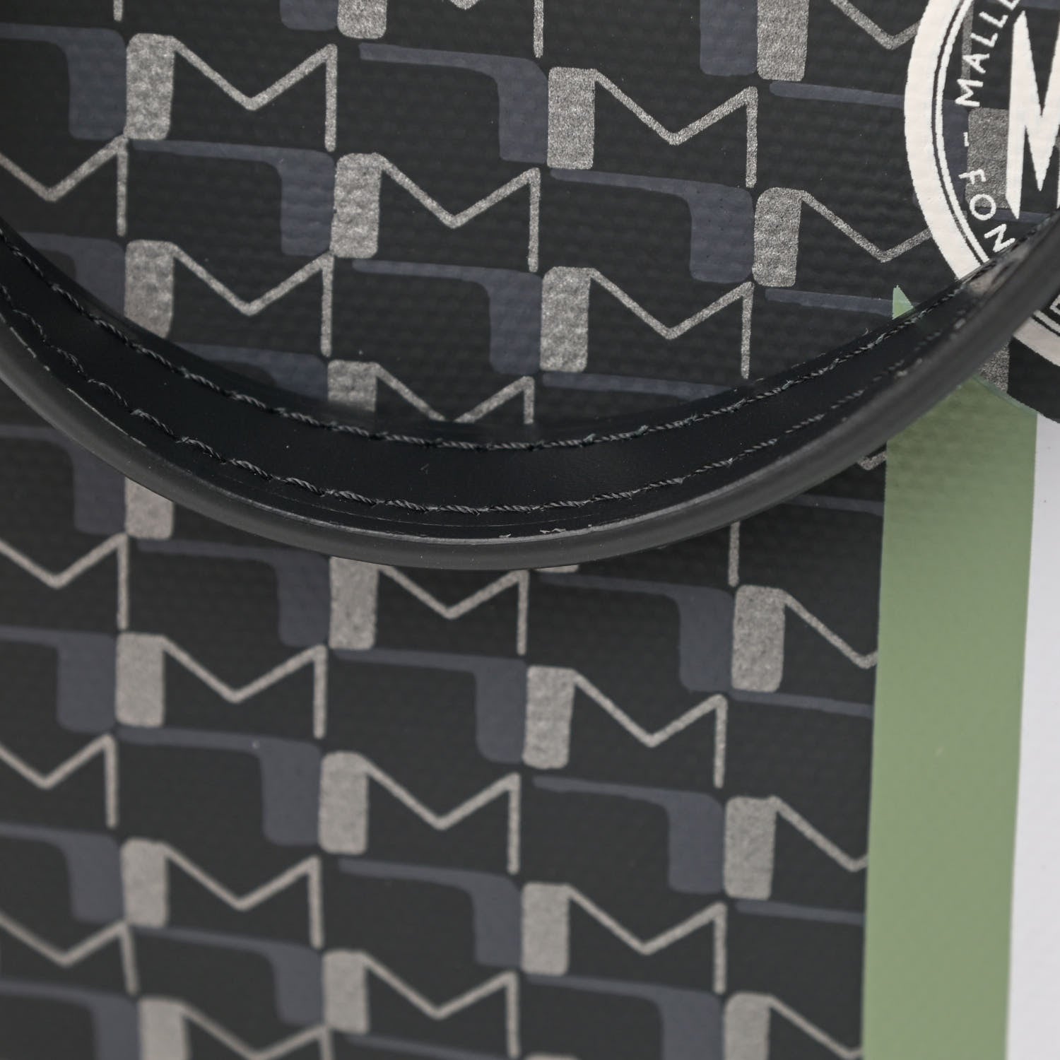 Moynat Grained Calfskin Canvas 1920 Oh! Tote Ruban PM Carbon Silver 10 of 11