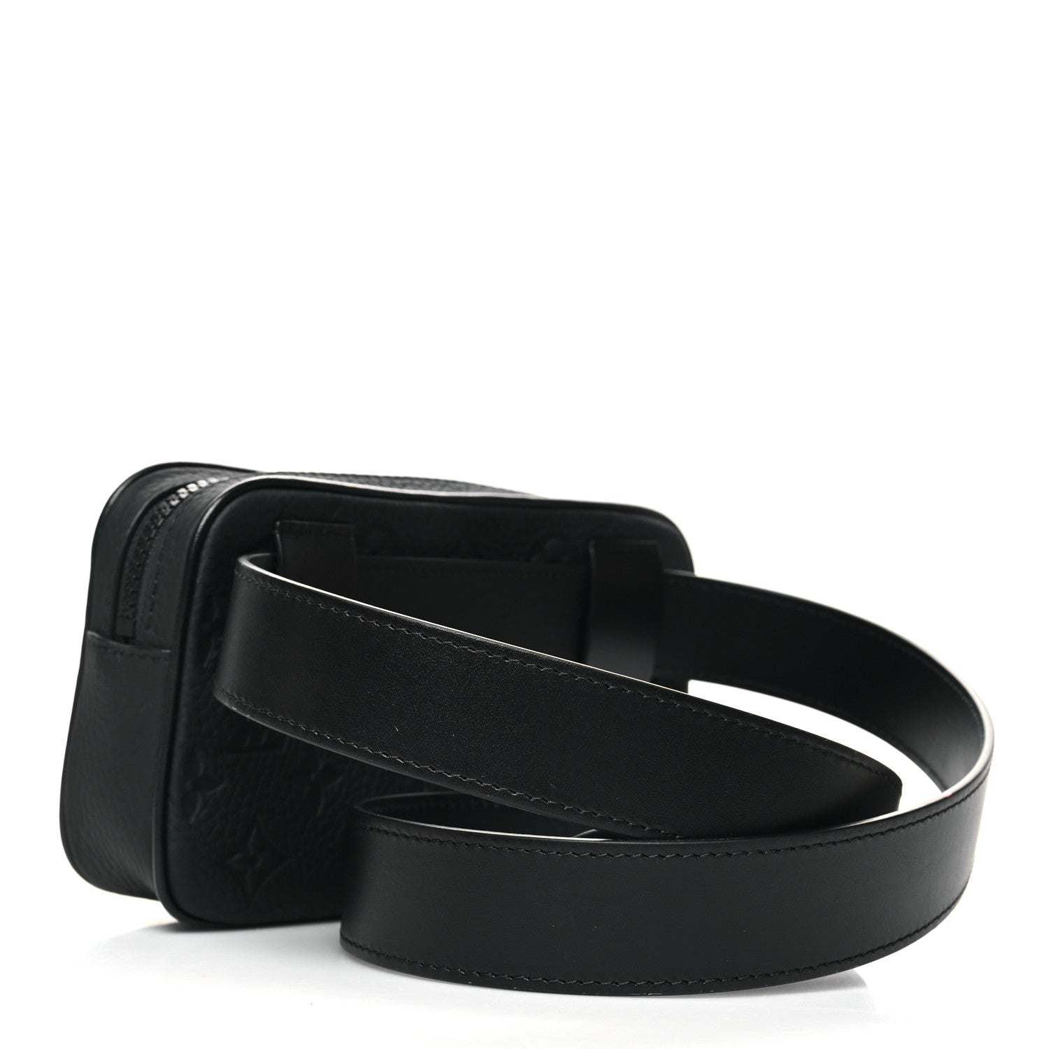 Louis Vuitton Taurillon Monogram Uniformes Solar Ray Soft Pochette Volga Belt Bag Black 3 of 10