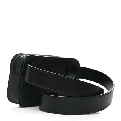 Louis Vuitton Taurillon Monogram Uniformes Solar Ray Soft Pochette Volga Belt Bag Black 3 of 10