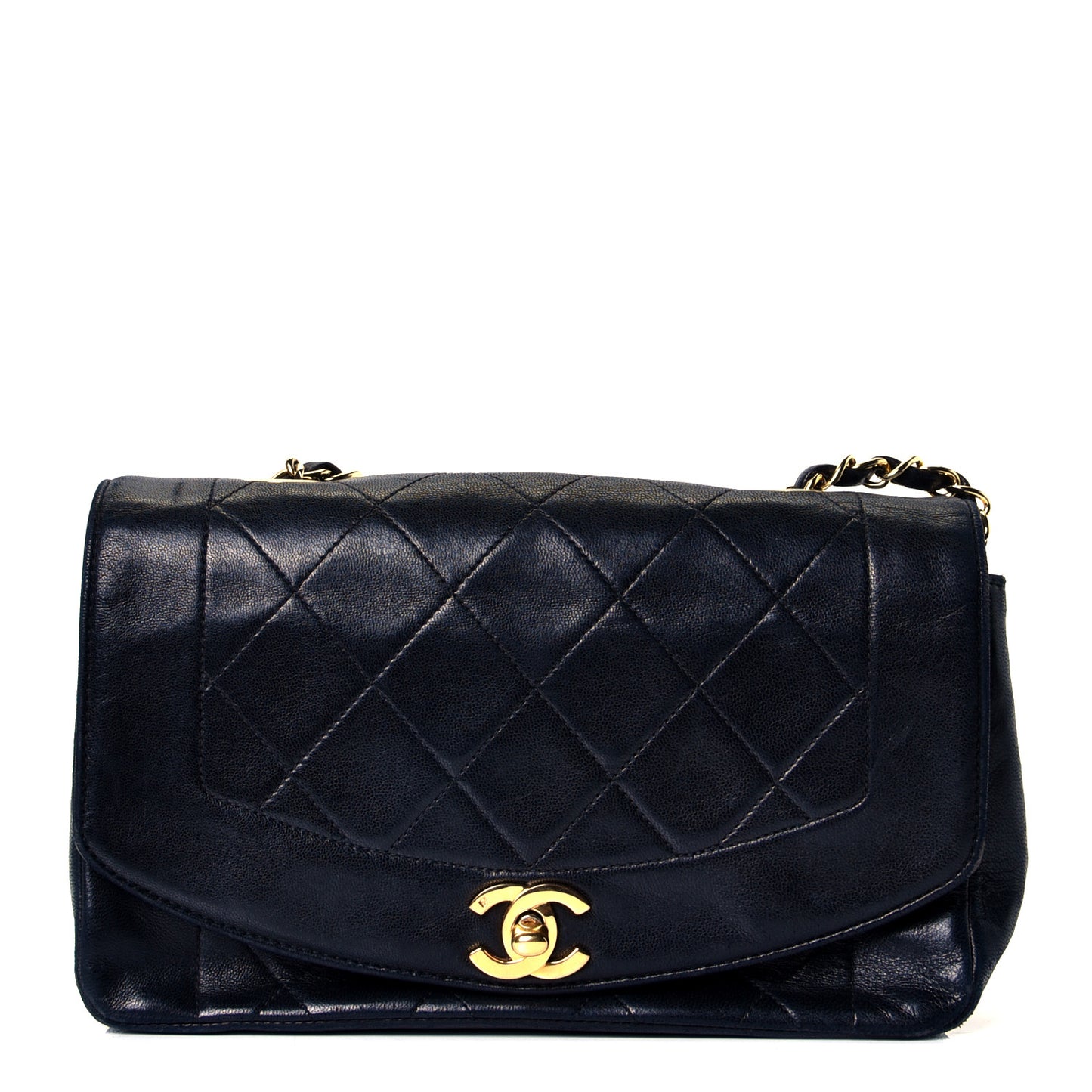 Lambskin Quilted Small Single Flap Black