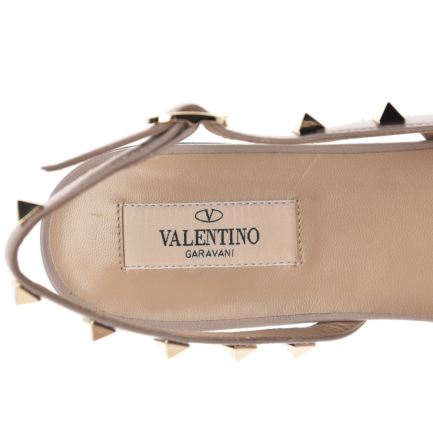 Patent Rockstud Slingback Flats 39.5 Water Rose Poudre