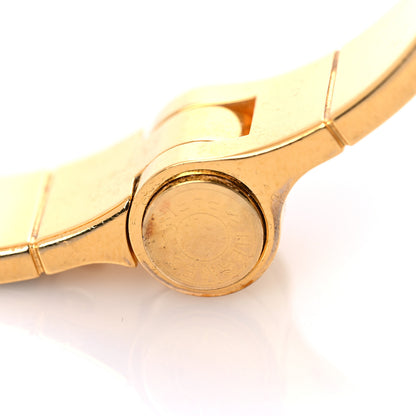 Hermes Lizard Charniere Cuir Narrow Hinged Bracelet S Vert Moyen 6 of 8