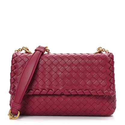 Bottega Veneta Nappa Intrecciato Baby Olimpia Shoulder Bag China Red 1 of 8