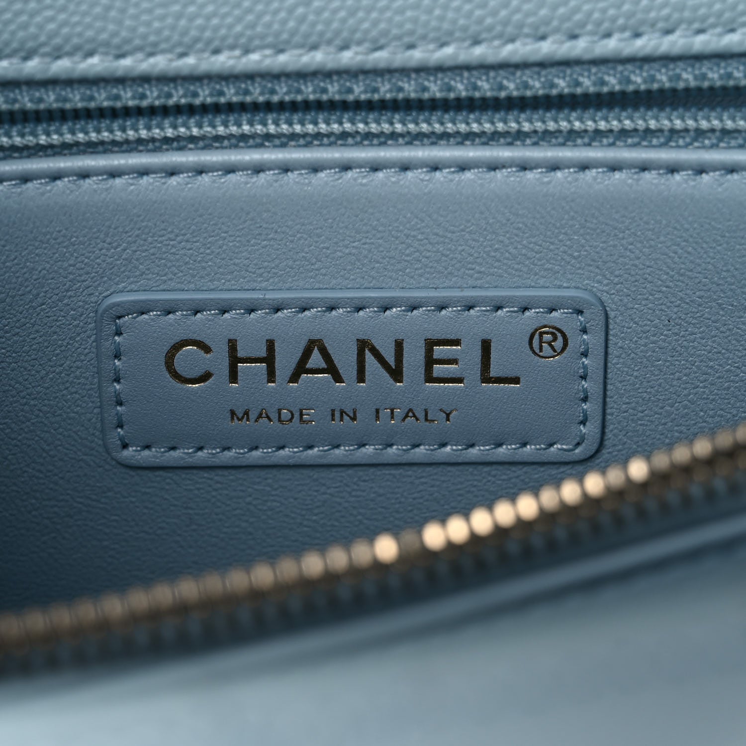 Chanel Caviar Quilted Small Coco Handle Flap Light Blue 6 of 14
