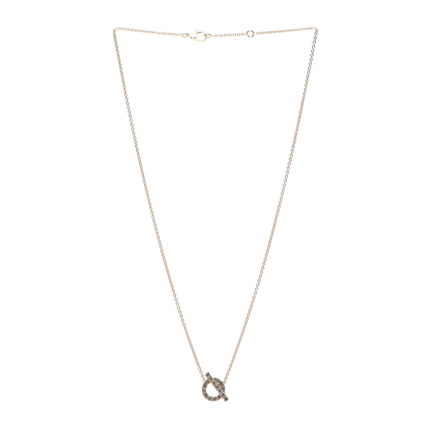 18K Rose Gold Green Sapphire Finesse Pendant Necklace
