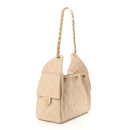 Chanel Caviar Quilted Small Chanel 25 Handbag Beige 3 of 10