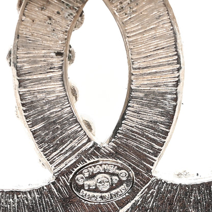 Chanel Crystal CC Brooch Silver 3 of 4