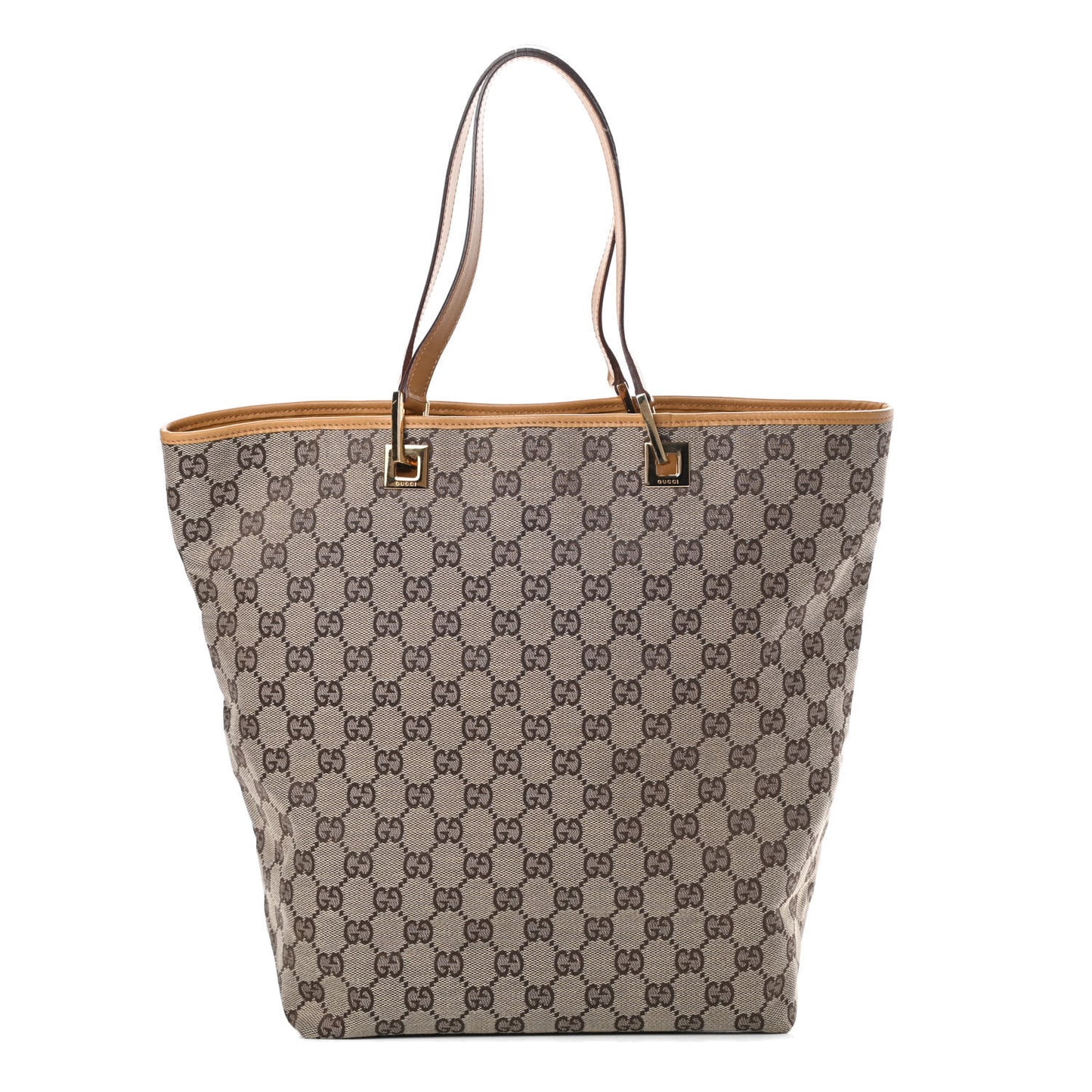 Monogram Large Bucket Tote Brown