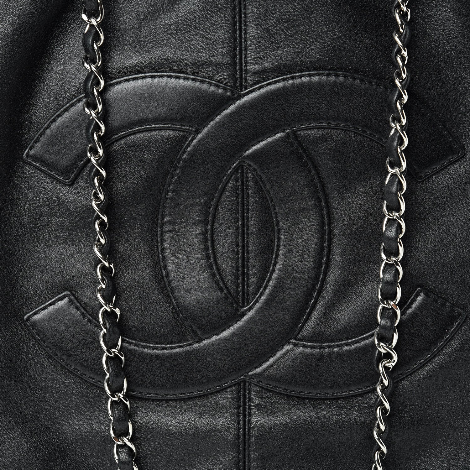 Chanel Calfskin Large Trianon Tote Black 10 of 12