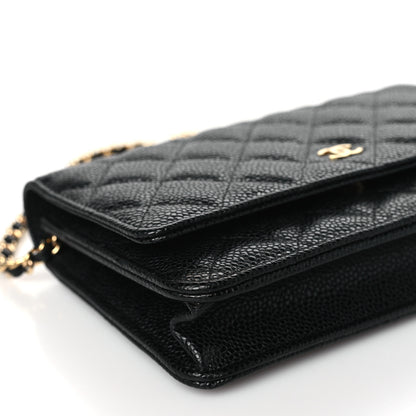 Chanel Caviar Quilted Wallet on Chain WOC Black 10 of 12