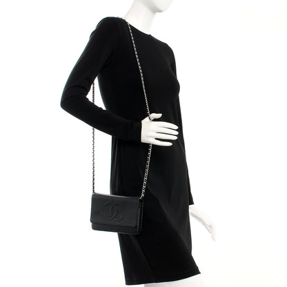 Chanel Caviar Timeless CC Wallet On Chain WOC Black 2 of 11