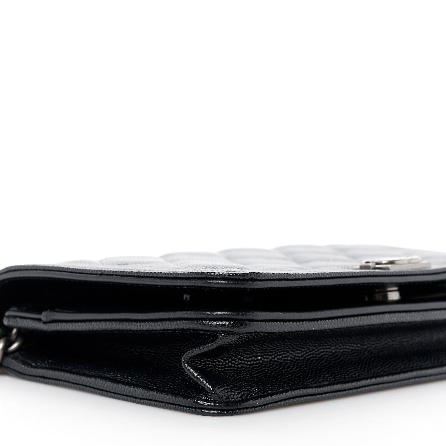 Chanel Caviar Quilted Boy Wallet On Chain WOC Black 10 of 13