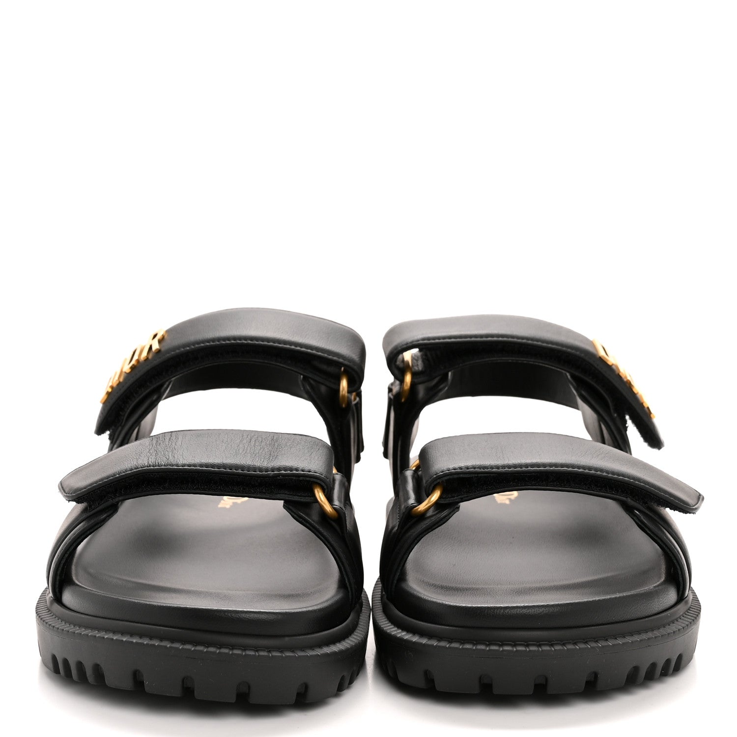 Christian Dior Lambskin Dioract 10mm Sandals 38 Black 3 of 9