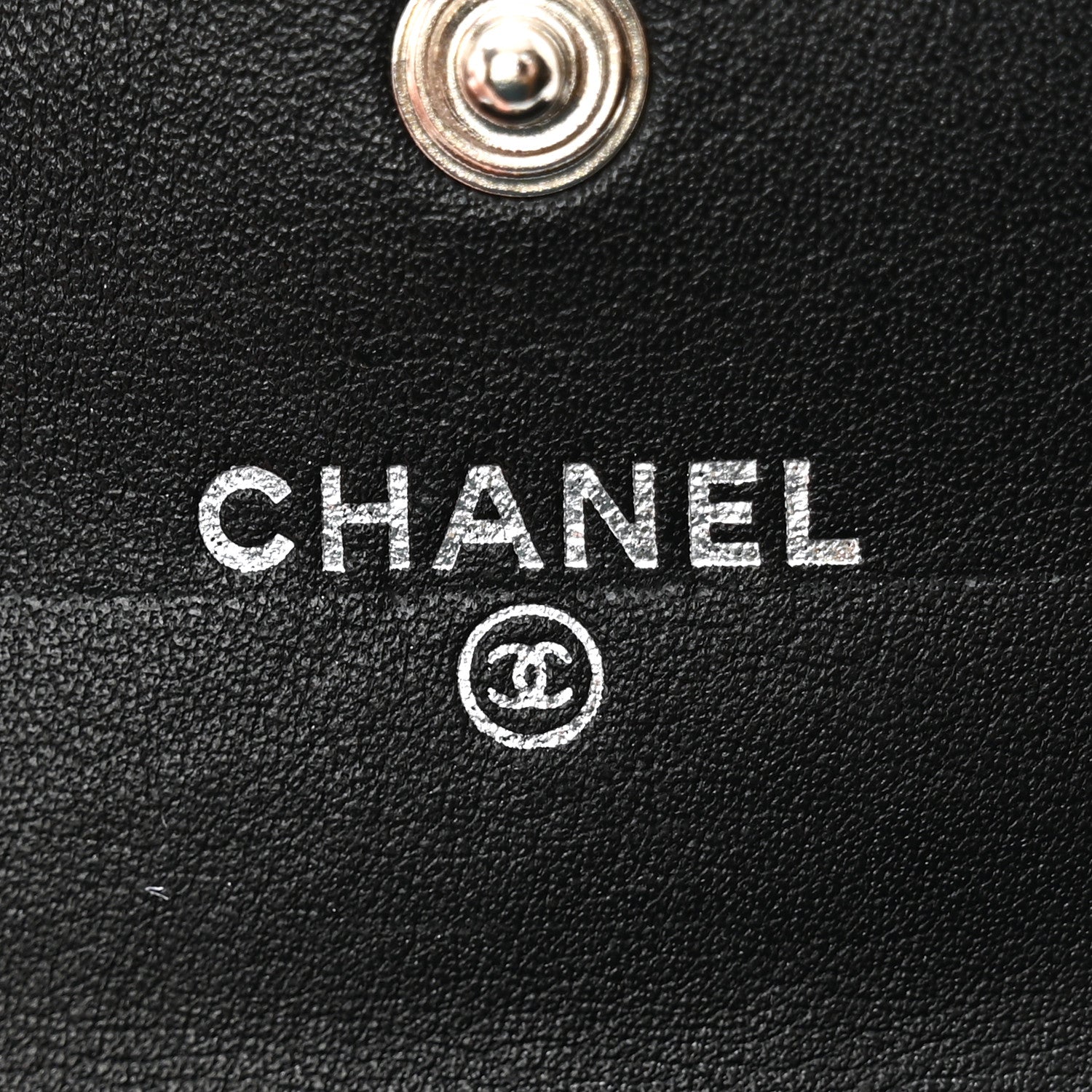 Chanel Striated Patent Quilted Card Holder Black 6 of 11