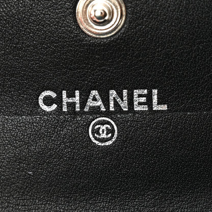 Chanel Striated Patent Quilted Card Holder Black 6 of 11