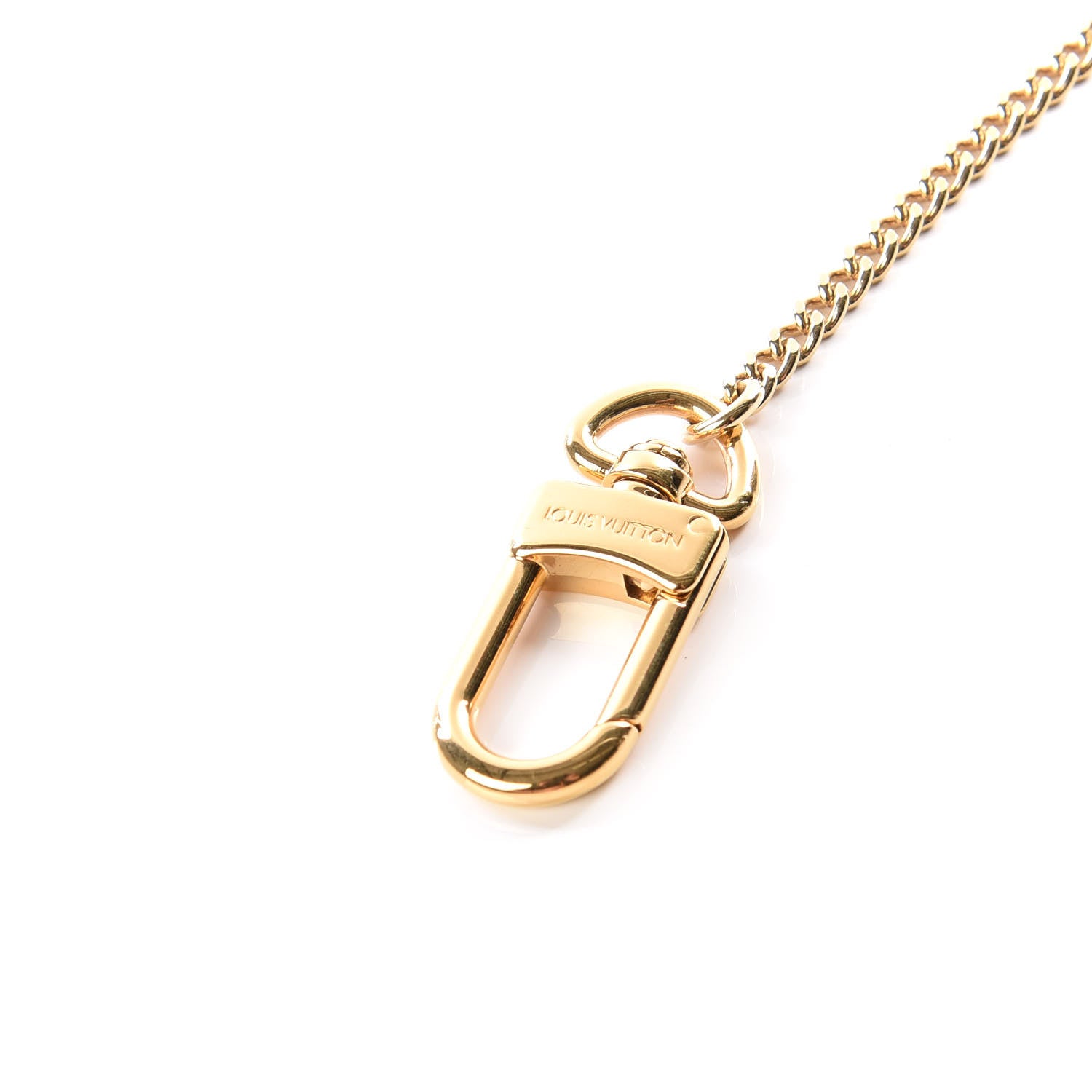 Louis Vuitton Metal Pochette Extender Key Ring Chain Gold 3 of 4