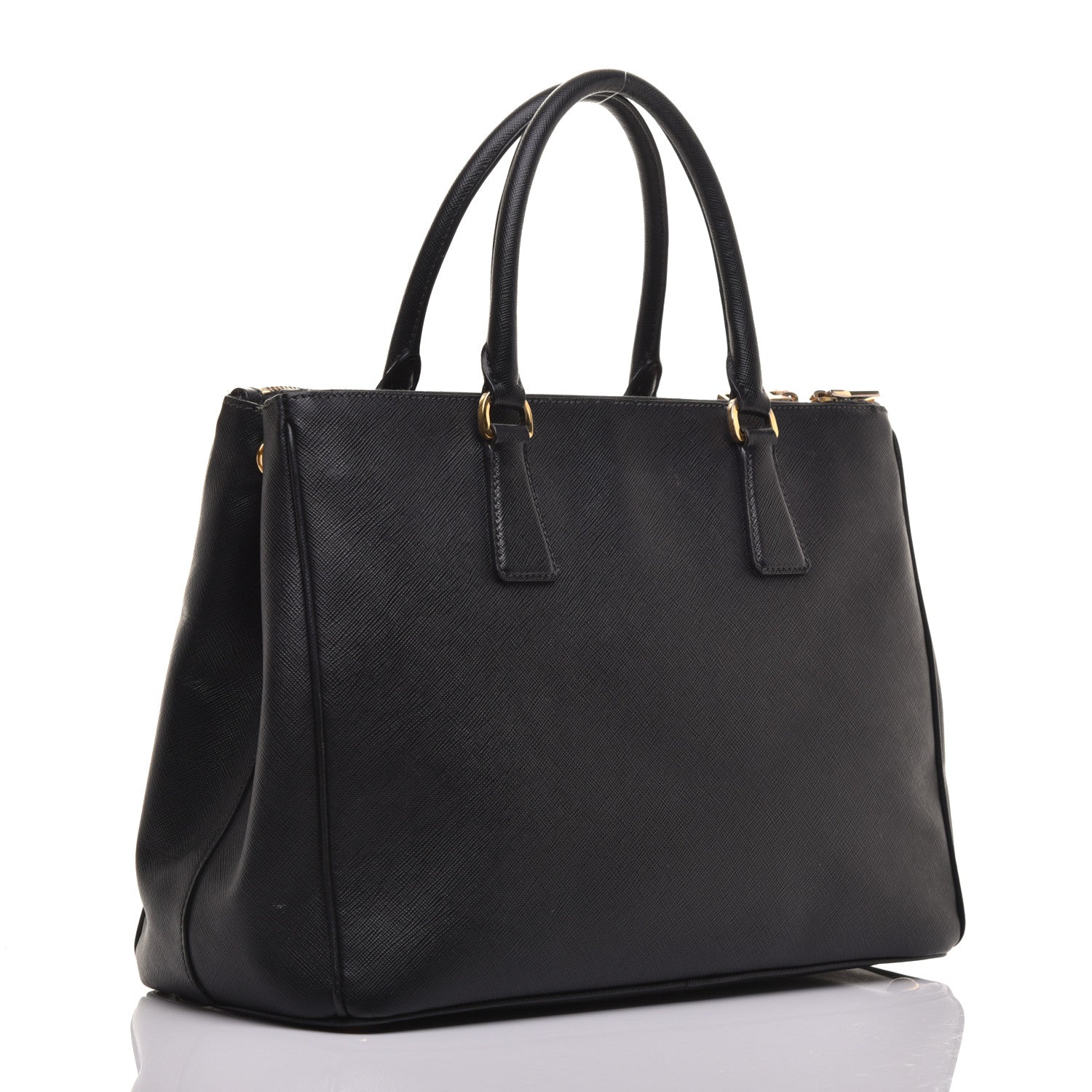 Prada Saffiano Medium Galleria Double Zip Tote Black 3 of 8