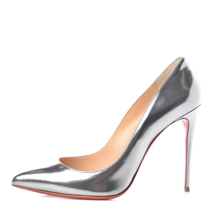 Christian Louboutin Pigalle Follies 100 Pumps 40.5 Antispecchio Silver 1 of 10