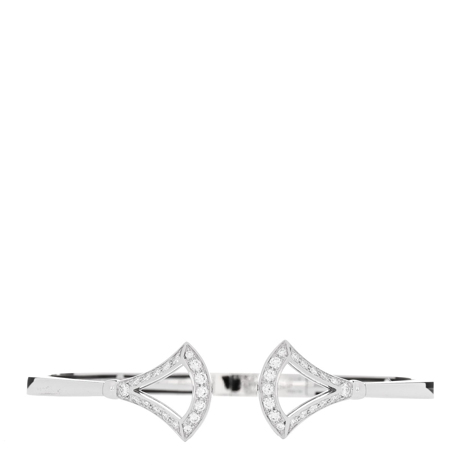 Bulgari 18K White Gold Diamond Openwork Divas Dream Bracelet S 1 of 4