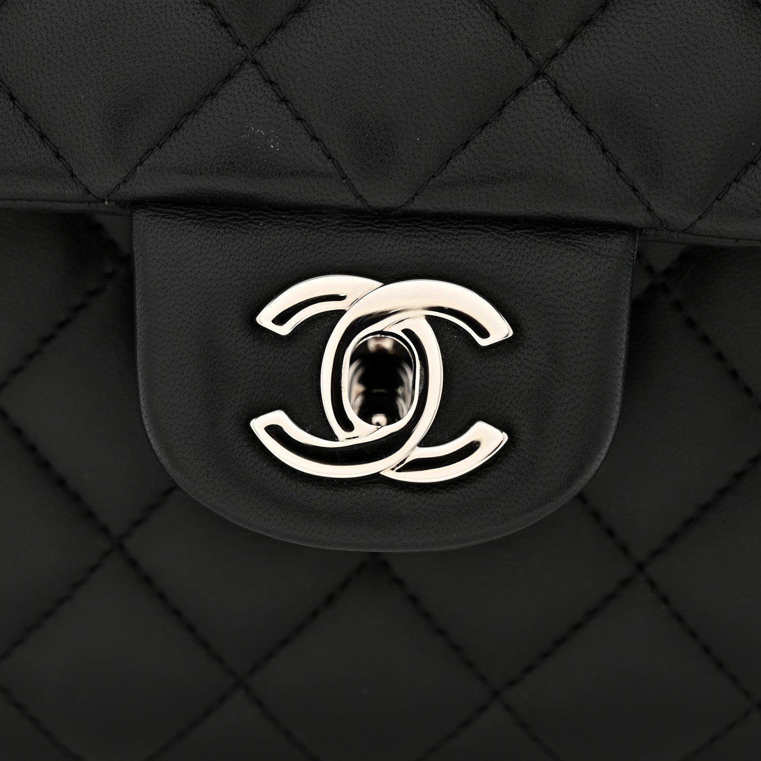 Chanel Lambskin Quilted Flap Clutch Black 12 of 14