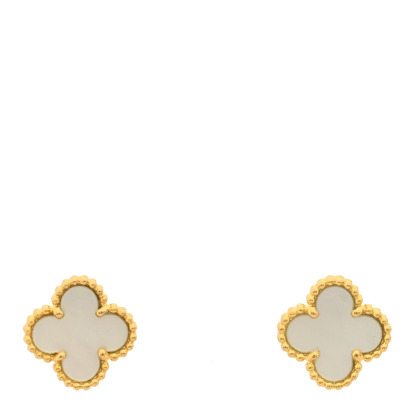18K Yellow Gold Mother of Pearl Sweet Alhambra Earrings