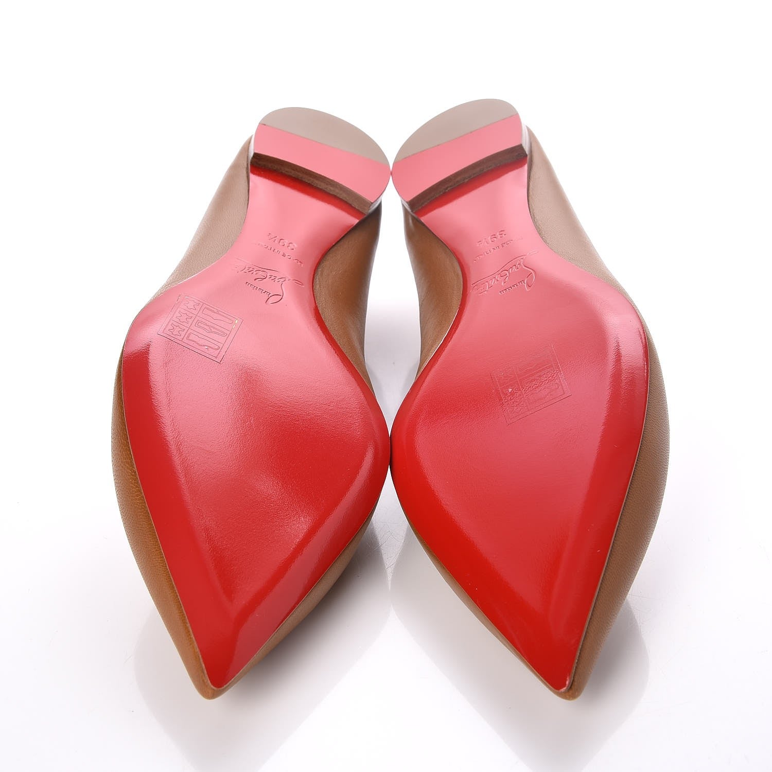 Christian Louboutin Shiny Nappa Ballalla Flats 39.5 Safari 6 of 8