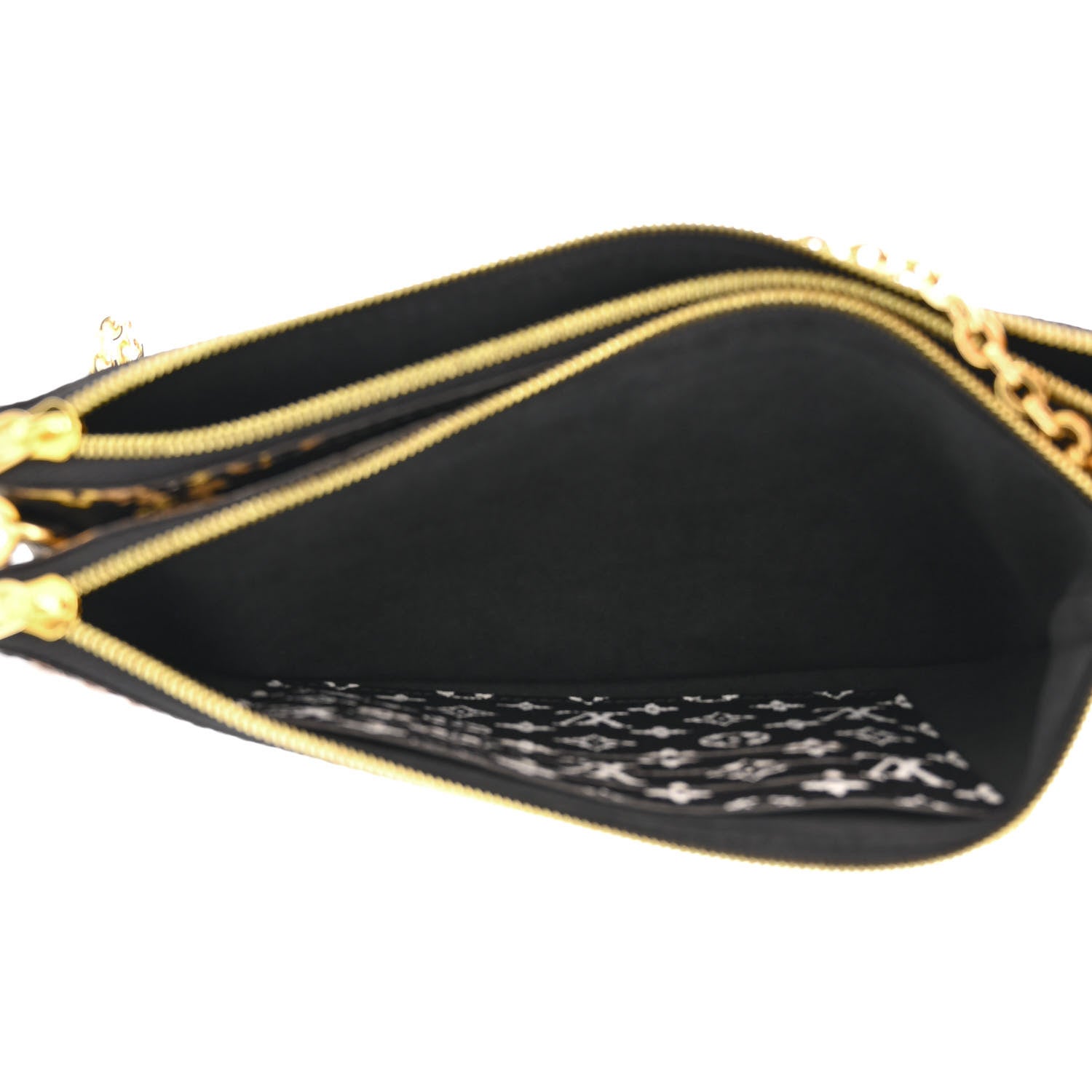 Louis Vuitton Monogram Giant Jungle Pochette Double Zip Black 5 of 13