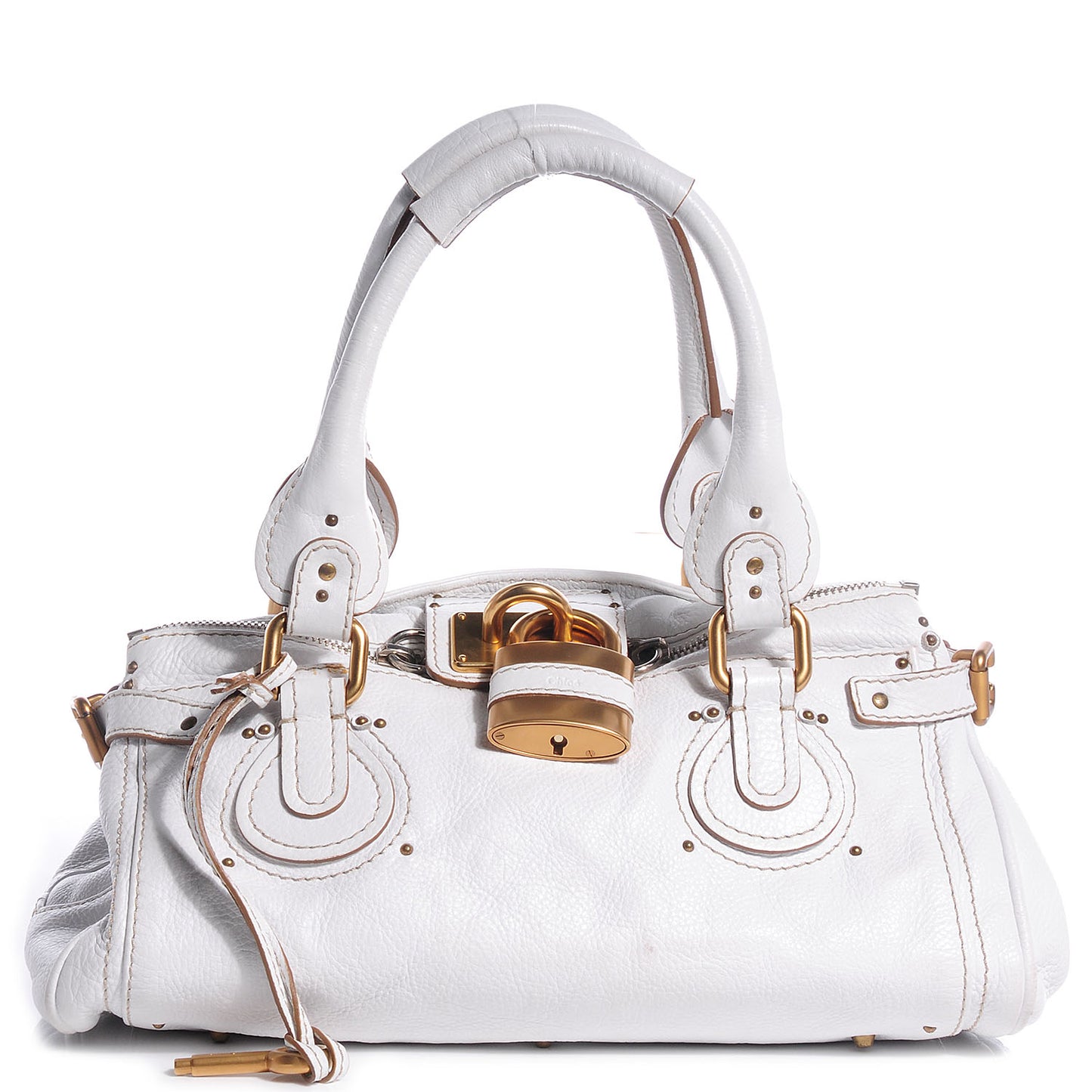 Leather Medium Paddington White