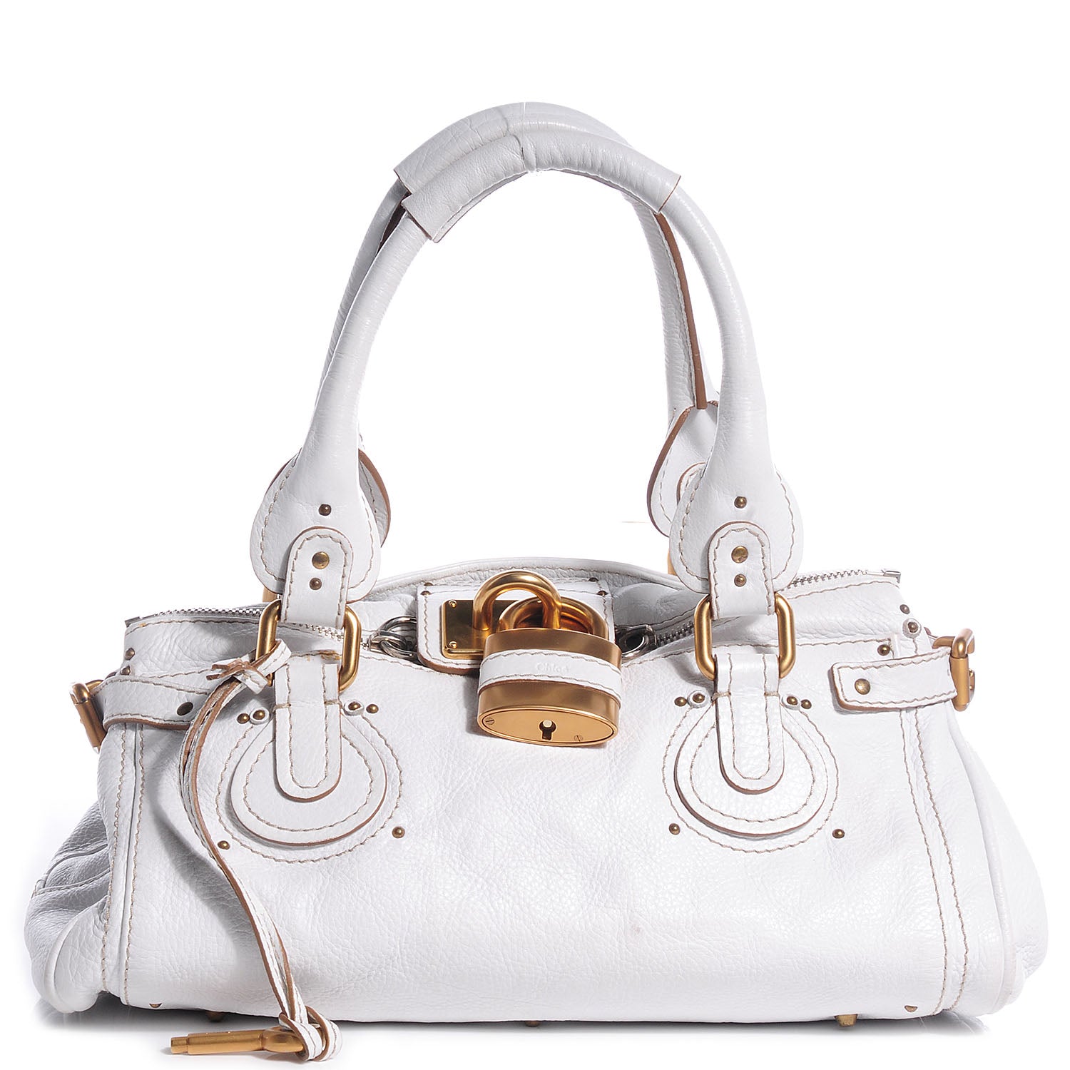 Chloe Leather Medium Paddington White 1 of 10