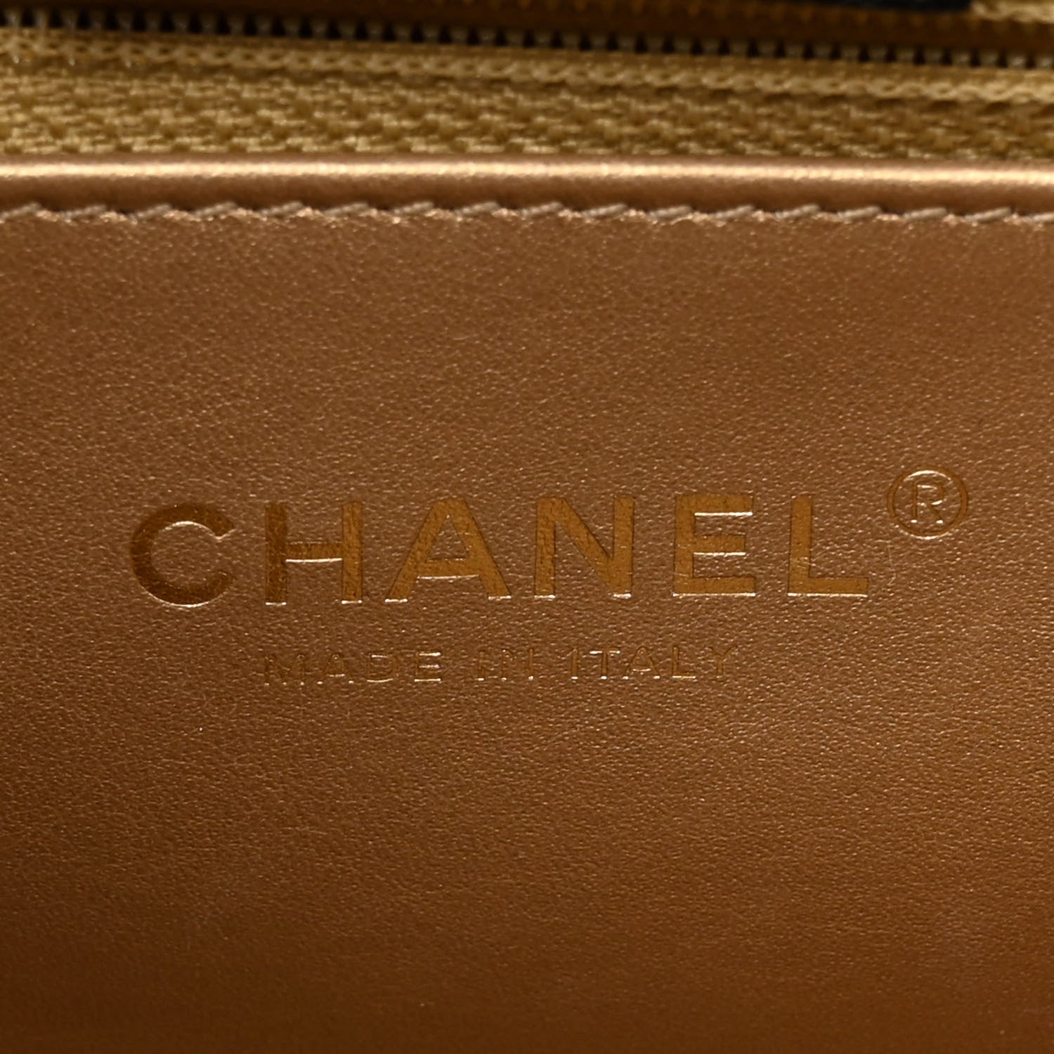 Chanel Lambskin Quilted Signature Plate Large Shopping Tote Black 6 of 10