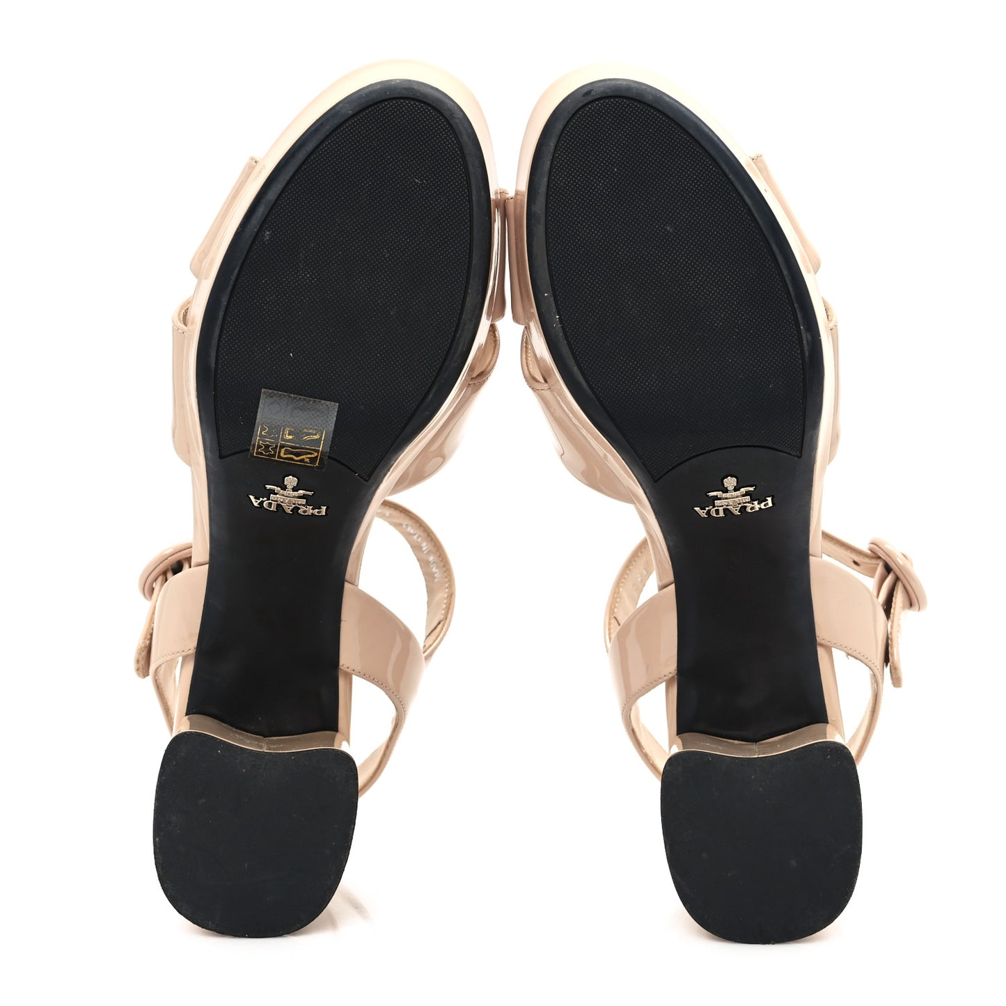 Vernice Crisscross Platform 20/65mm Sandals 38.5 Beige