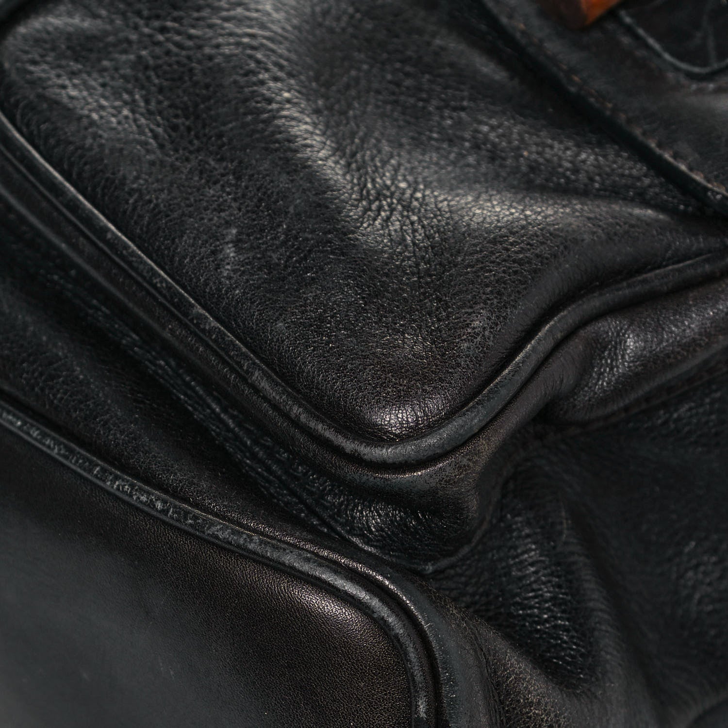 Gucci Calfskin Bamboo Backpack Black 10 of 28