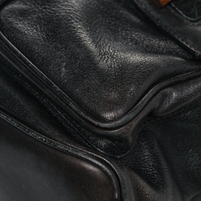 Gucci Calfskin Bamboo Backpack Black 10 of 28