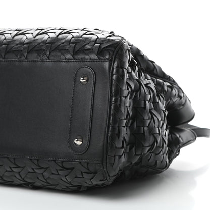 Christian Dior Lambskin Woven Lady Dior Avenue Tote Black 10 of 12