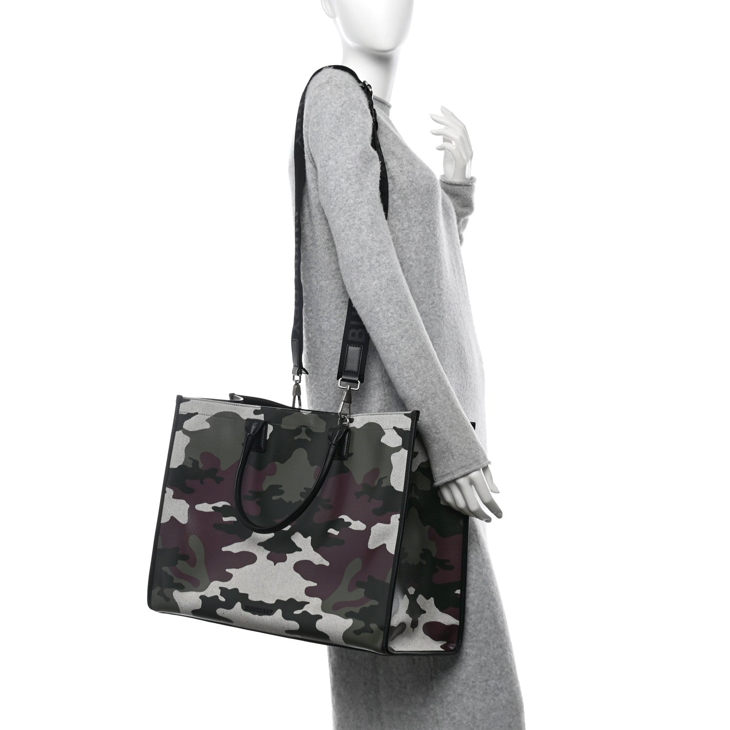 Burberry Canvas Denny Camouflage Tote Multicolor 2 of 11