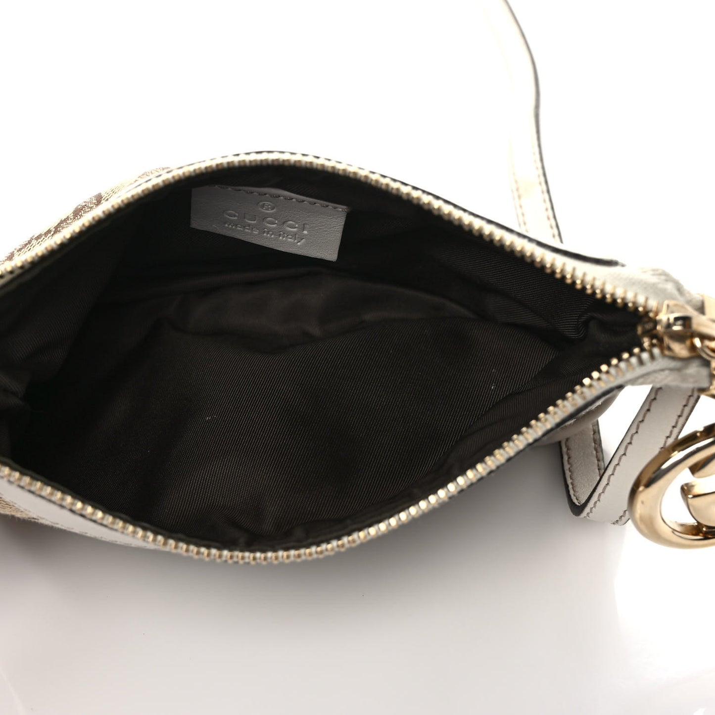 Monogram GG Heart Charm Crossbody Pochette White