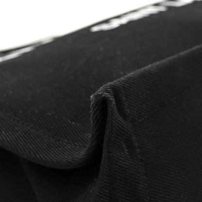 Saint Laurent Linen Calfskin Rive Gauche Tote Black 13 of 19