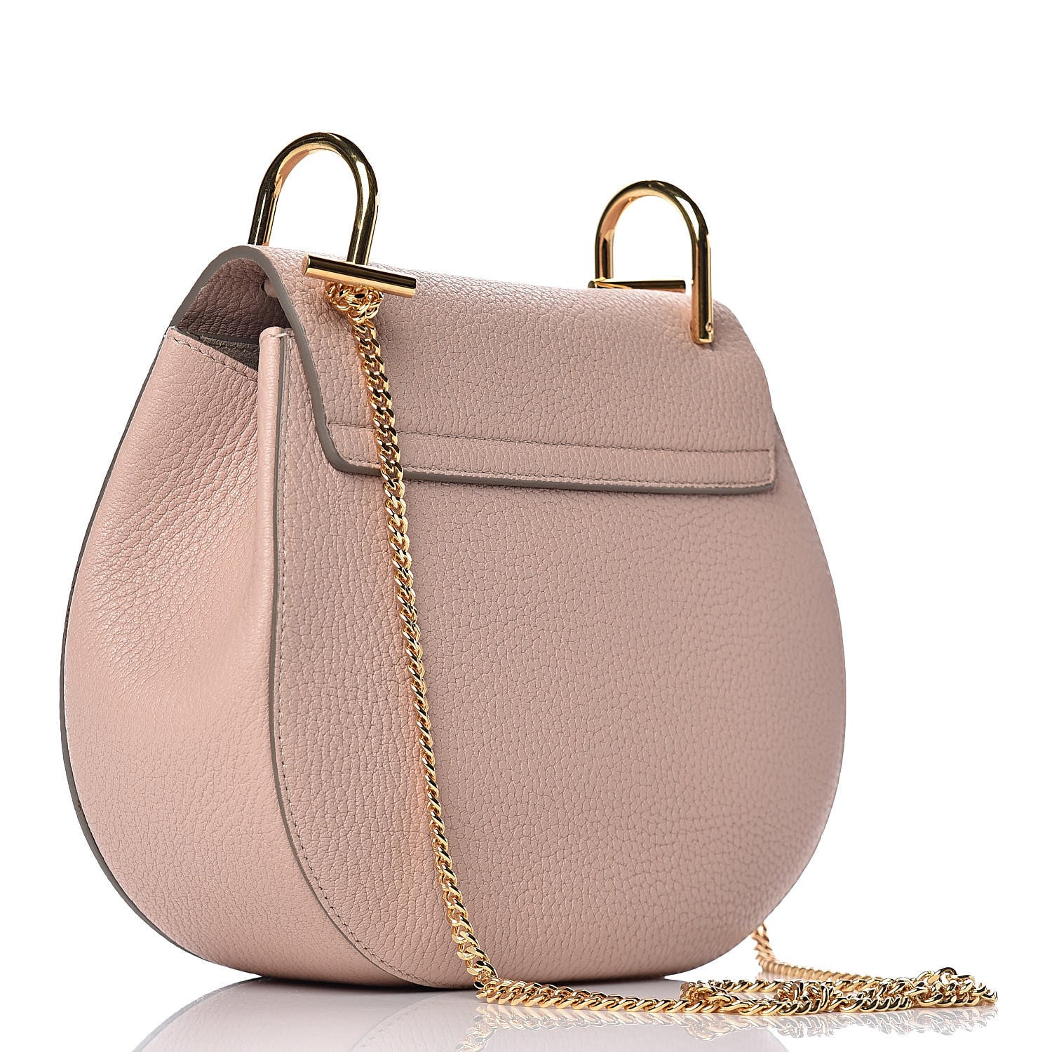 Chloe Grained Lambskin Drew Shoulder Bag Cement Pink 3 of 9